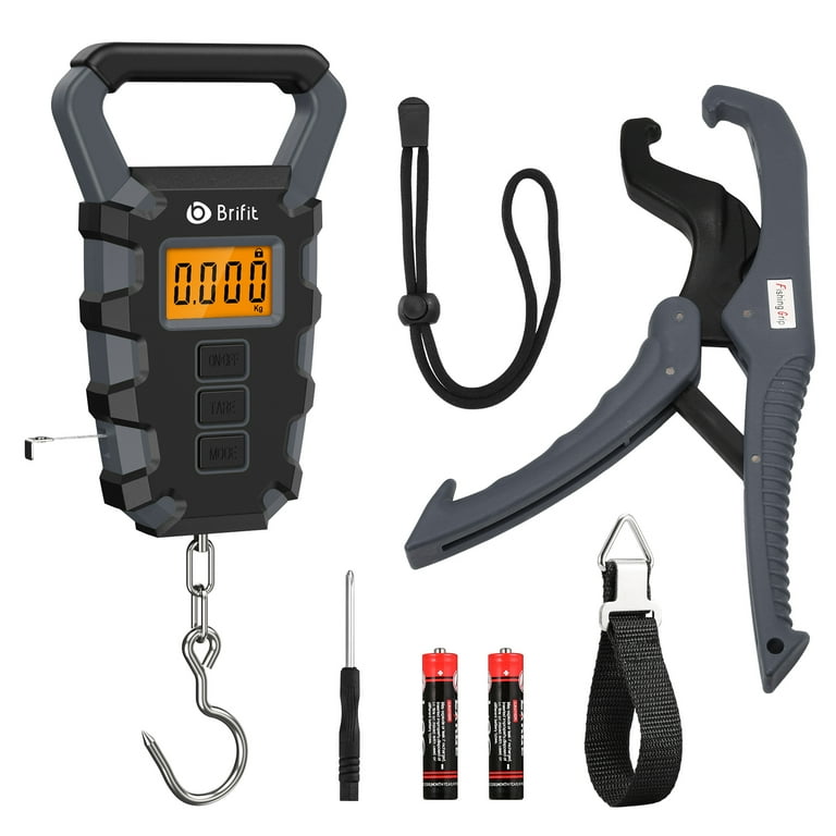 Fish Measuring Board ORIA Digital Fishing Scale, 110lb/50kg