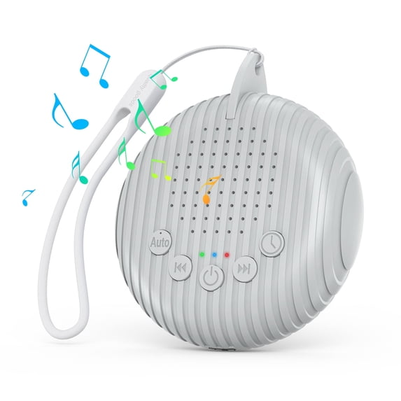 ORIA Portable White Noise Sound Machine, 10 Soothing Sounds, Small and Lightweight for Sleeping, Relaxation, Privacy, Study (Gray)