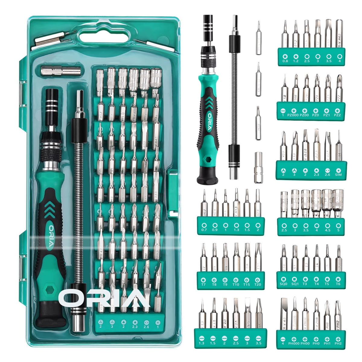 ORIA Precision Screwdriver Kit, 60 in 1 with 56 Bits Screwdriver Set