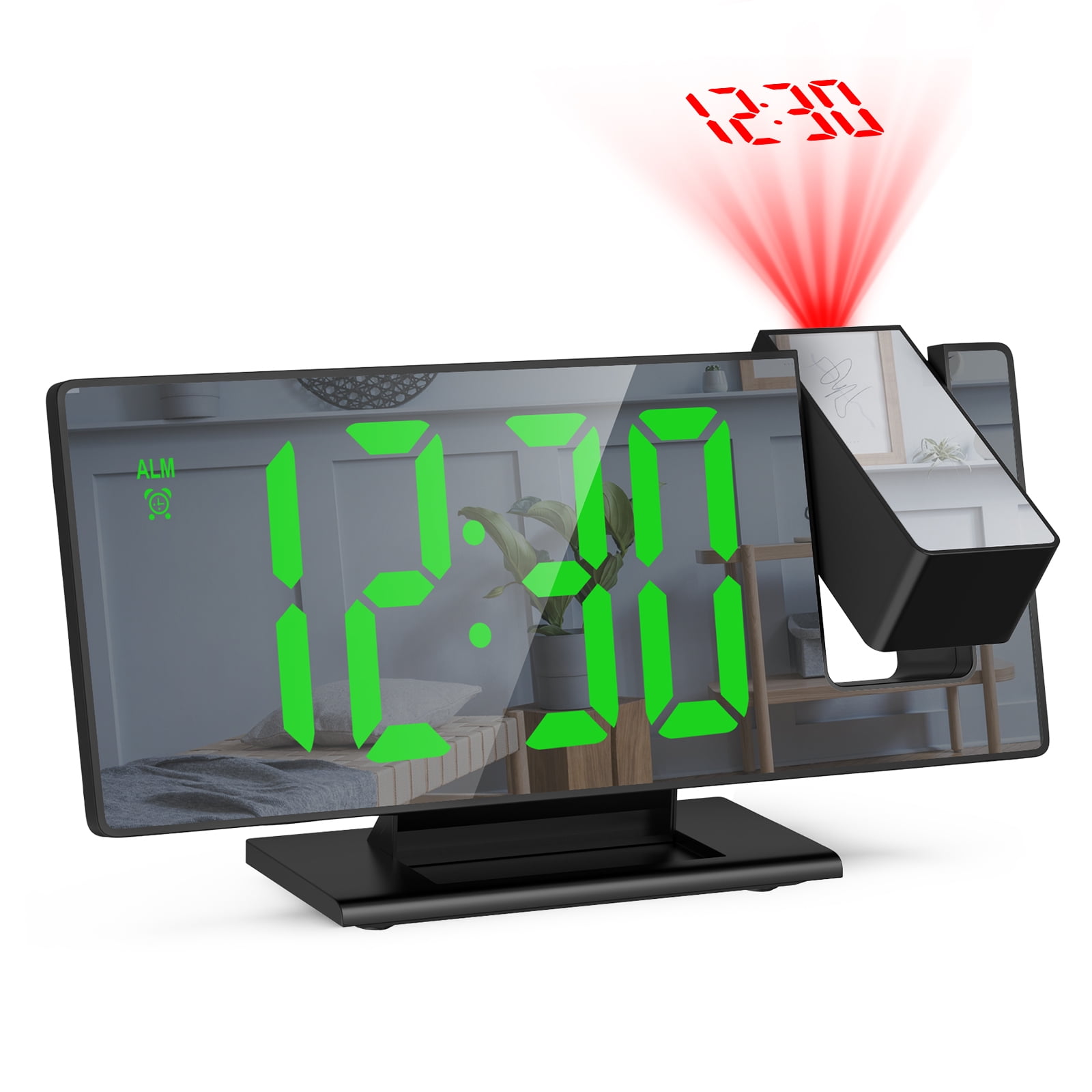 ORIA Projection Digital Alarm Clock, Electronic LED Clock with USB