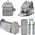 thumbnail image 1 of ORIAN Diaper Bag with Changing Station, Baby Backpack Diaper Bag, USB Charging Port, Waterproof Unisex Baby Bag - 3 Bonus Gifts, 1 of 8