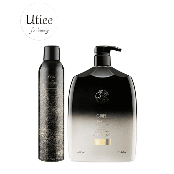 ORIBE Gold Lust Repair & Restore Shampoo 33.8 Oz and Dry Texturizing Spray 8.5 Oz