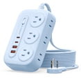 thumbnail image 1 of ORICO 10-in-1 Desktop Power Strip, Upgraded USB C Charging Station with GaN Technology, 6 AC Outlets, 4 USB Ports (2 USB C, 20W PD), Surge Protector, Flat Plug, 5 Colors – For Home Office Dorm(15FT), 1 of 7