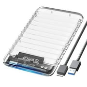 ORICO 2.5" External Hard Drive Enclosure USB 3.0 to SATA III Tool-Free Clear for 7/9.5mm SATA HDD SSD Max 6TB Support UASP