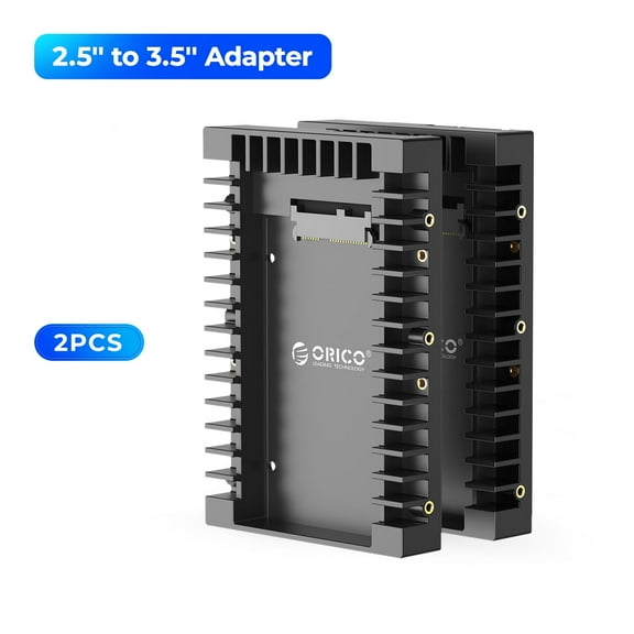 ORICO 2 Pack 2.5" to 3.5" Internal Hard Drive Adapter Bracket with SATA III Interface for 7 / 9.5 / 12.5mm 2.5 inch HDD / SSD