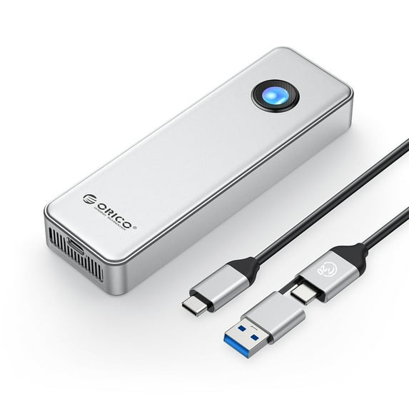 ORICO 20Gbps NVME Enclosure Case 8TB with Cooling Fan USB 3.2 Gen 2 x 2 PCIE NVME Adapter Tool Free RGB for PCIe M Key (OUM2-G20)