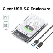 ORICO 3.5 Hard Drive Enclosure up to 16TB 5Gbps Type C To SATA Transparent External Hard Drive Enclosure Case,Tool Free