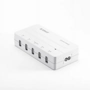 ORICO 30W 5 Port USB Charger, Optimized Charger for iPhone, iPad, iPad Mini, Samsung Galaxy, Note 4/ 3/ 2, Android, Other Cellphones and More - White (DCH-5U)