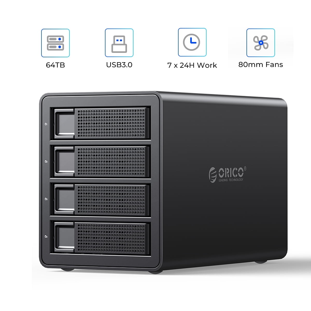 ORICO 4 Bay Hard Drive Docking Station USB3.0 TypeB to SATA (5Gbps)for