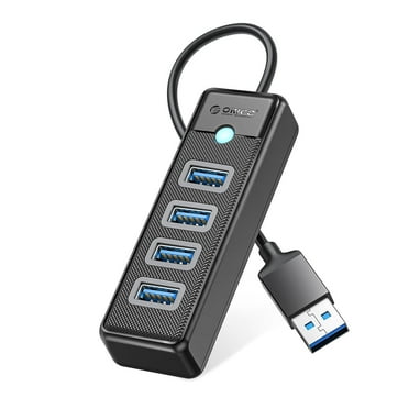 ORICO 4 Port USB Hub 3.0 5Gbps USB Splitter Adapter for Laptop,Computer, Pc, Flash Drive, Mouse,with 0.5ft Extension cord