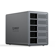 ORICO 5 Bay 3.5 Hard Drive Enclosure Hard Drive Docking Station USB3.0 to SATA 5Gbps DAS PRO 150W Power Build-in Cooling Fan for Business User Aluminum 9858U3