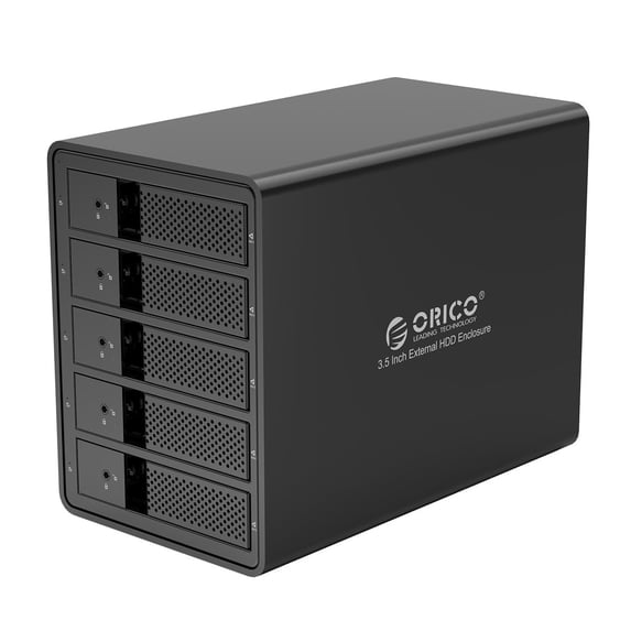 ORICO 5 Bay 3.5'' USB3.0 HDD Docking Station Support RAID Mode Aluminum With Power Adaper(9558RU3)