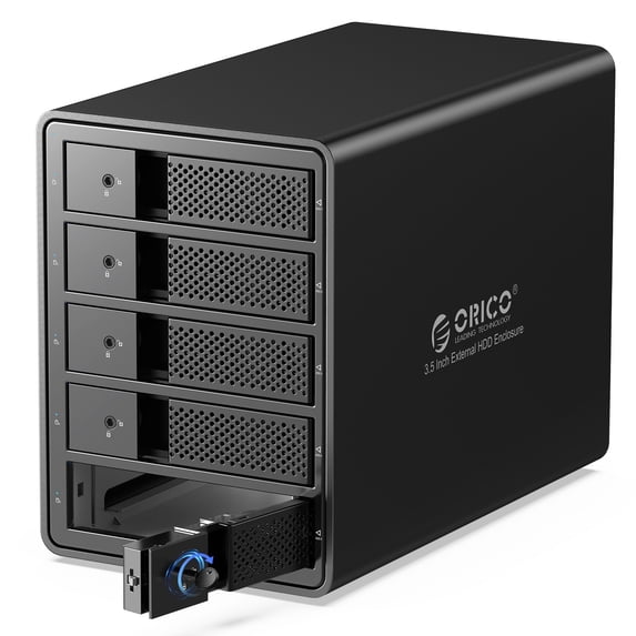 ORICO 5 Bay 3.5 inch Raid External Hard Drive Enclosure Hard Drive Docking Station USB 3.0 to SATA 5Gbps Aluminum External Hard Drive Enclosure (16TB x 5) Hard Drive Dock Support RAID 0/1/3/5/10/jbod