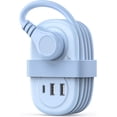 thumbnail image 1 of ORICO 5-in-1 Compact Travel Power Strip, Cruise Ship Approved with 2 AC Outlets & 2 USB Ports (1 USB-C Charge), 3.7ft Cord - Ultra-Portable for Cruise, Hotel, Dorm,Office(Blue), 1 of 9