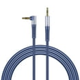 thumbnail image 1 of ORICO 90°/180° 3.5mm Male-to-Male Connectors Audio Stereo Cable Blue 16.4Ft, 1 of 9