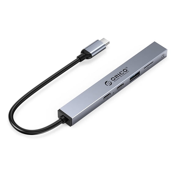 ORICO Aluminum Type C USB 3.0 HUB 4 Port Multi Splitter PD60W TF SD Reader OTG For Lenovo HUAWE Macbook PC Computer Accessories