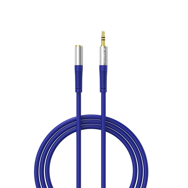 ORICO Audio Stereo Cable 180° 3.5mm Male-to-Female Connectors Blue 16.4Ft