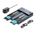 thumbnail image 1 of ORICO Dual Bay M.2 SSD Enclosure M.2 NVMe Cloner NVMe Enclosure Adapter 10Gbps USB C M-Key Aluminum External Hard Drive Enclosure Max to 8TB Tool Free（No Drive）, 1 of 11
