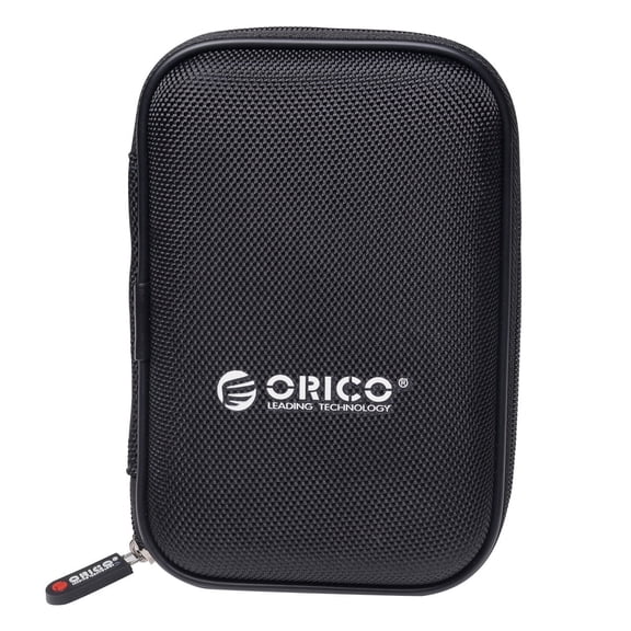 ORICO Hard Drive Case 2.5 inch External Drive Storage Carrying Bag Waterproof Shockproof with Inner Size 5.5x3.5x1.0inch for Organizing HDD and Electronic Accessories,Black