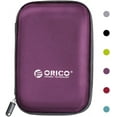 thumbnail image 1 of ORICO Hard Drive Case 2.5 inch External Drive Storage Carrying Bag Waterproof Shockproof with Inner Size 5.5x3.5x1.0inch for Organizing HDD and Electronic Accessories, Purple(PHD-25), 1 of 14