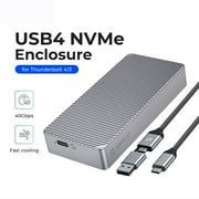 ORICO M.2 NVMe SSD Enclosure Case 40Gbps USB4 Enclosure External NVMe Enclosure USB C Adapter Aluminum Hard Drive Enclosure for SAMSUNG 990 PRO etc ,Up to 4TB（NO Drive）