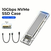 ORICO M.2 NVMe SSD Enclosure USB 3.2 Type-C 10 Gbps M Key NVMe Enclosure 4TB Aluminum External NVMe M.2 Enclosure Case Support UASP(No Drive)