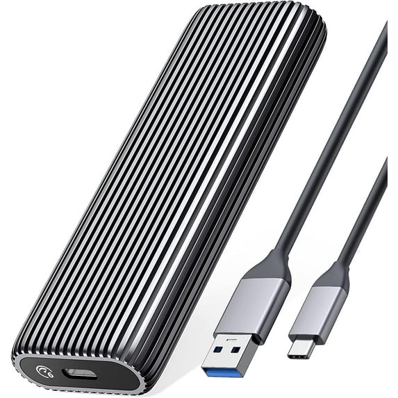 ORICO M.2 SATA SSD Enclosure Aluminum Type-C external hard drive case enclosure Tool-Free M.2 enclosure for SATA NGFF 2230/2242/2260/2280 SSD with B Key/B+M Key