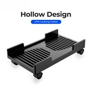 ORICO Mobile CPU Stand with Casters ABS Gaming PC Tower Stand for Under Desk Computer Stand Black Computer Tower Stand Under Desk Pc Stands-18.11*10.43*2.36 in