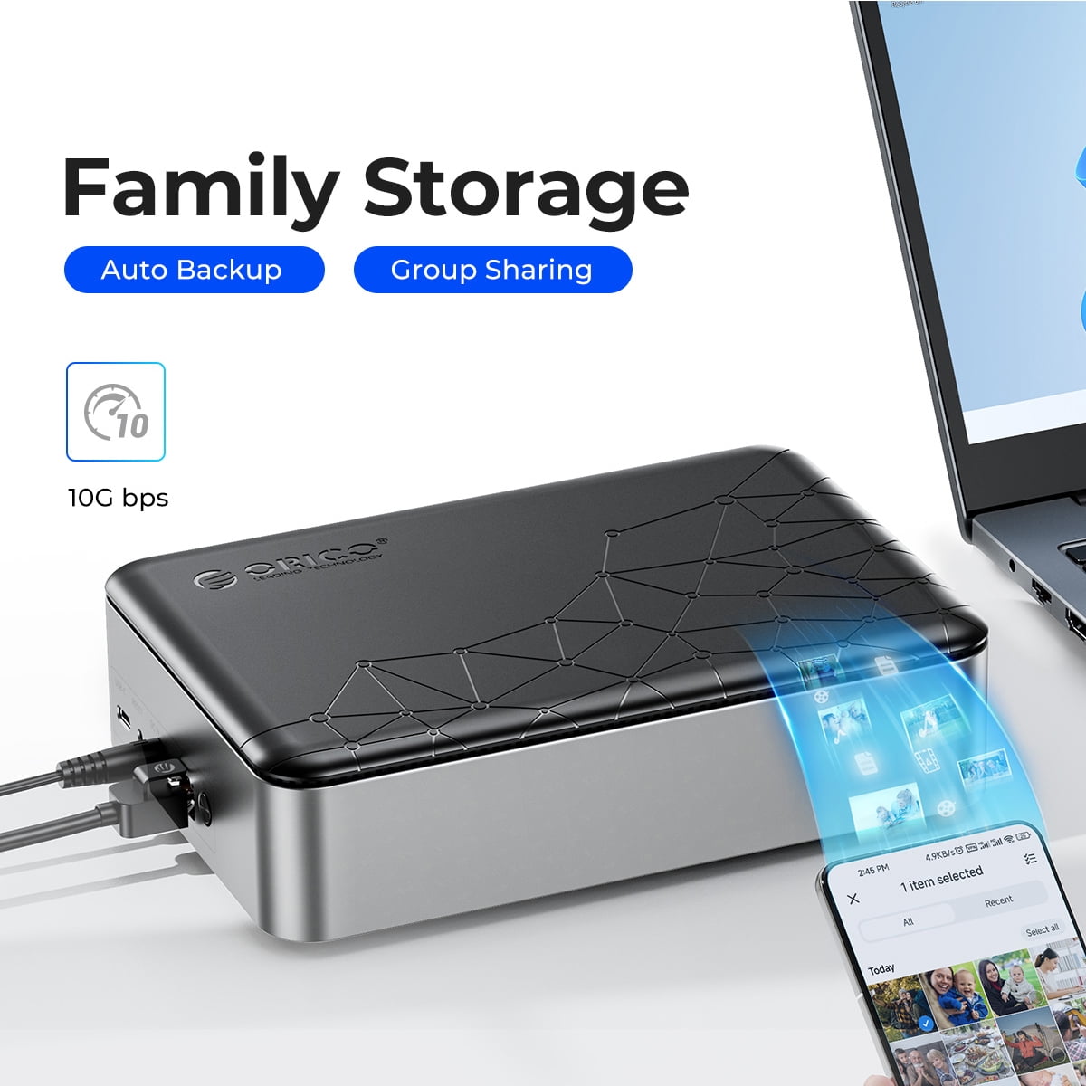ORICO Networkable External Hard Drive Enclosures 3.5 Inch with Personal