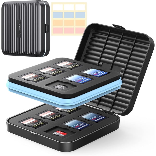 ORICO SD Card Holder, 24 Slots SD Card Storage for 12 TF Card & 12 SD ...