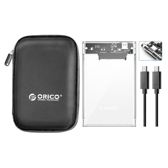 ORICO Transparent HDD Case SATA to USB 3.0 Hard Drive Case External 2.5'' HDD Enclosure for HDD SSD Disk Case Box Support UASP