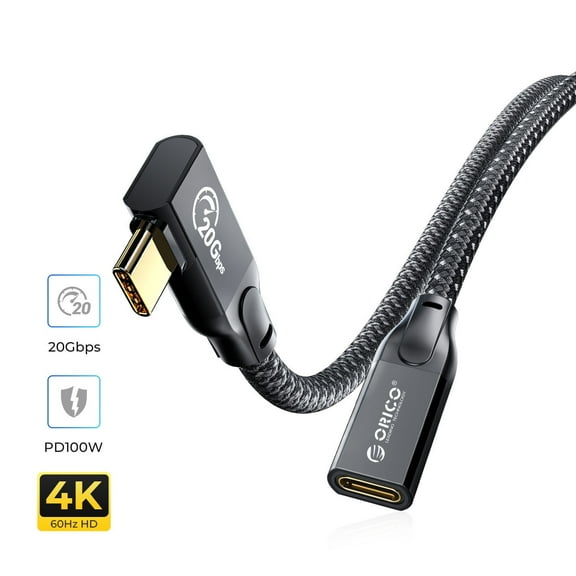ORICO Type C Extension Cable 20Gbps PD100W HD 4K@60Hz Male to Female for Macbook