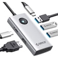 thumbnail image 1 of ORICO USB C Hub Adapter USB C Docking Station Multiport Laptop Docking Station with 4K HDMI, 60w Pd Fast Charging, USB 3.0 5 Gbps and 2 USB 2.0, 1 of 8