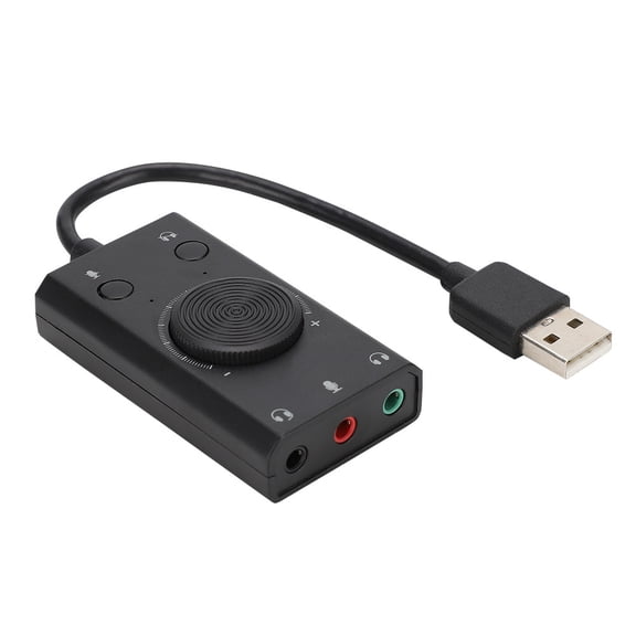 ORICO USB Sound Card External Audio Adapter, Stereo Sound Card for Desktop PC, Laptop, PS4 - Plug and Play, 3.5mm Headphone & Microphone Jack