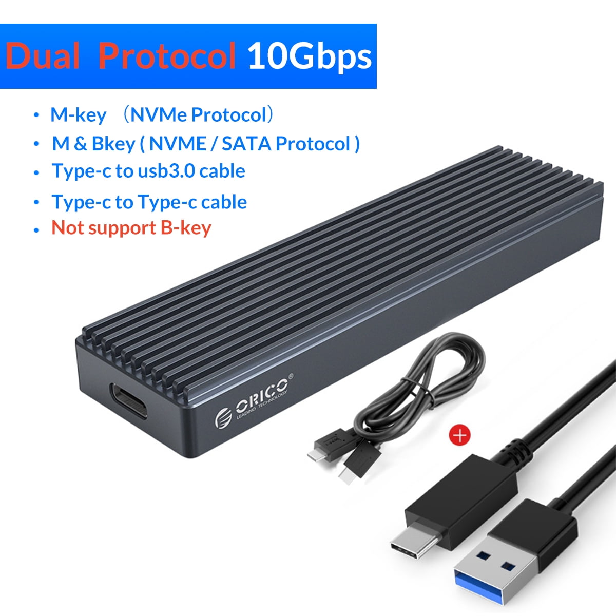 ORICO ssd nmve m2 NVMe USB Type C Gen2 10Gbps PCIe SSD Case M2 SATA