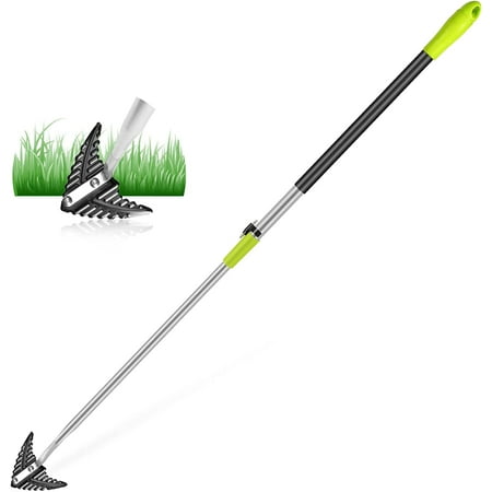 ORIENTOOLS Winged Weeder with Telescoping Handle, Garden Warren Hoe with Large Blade