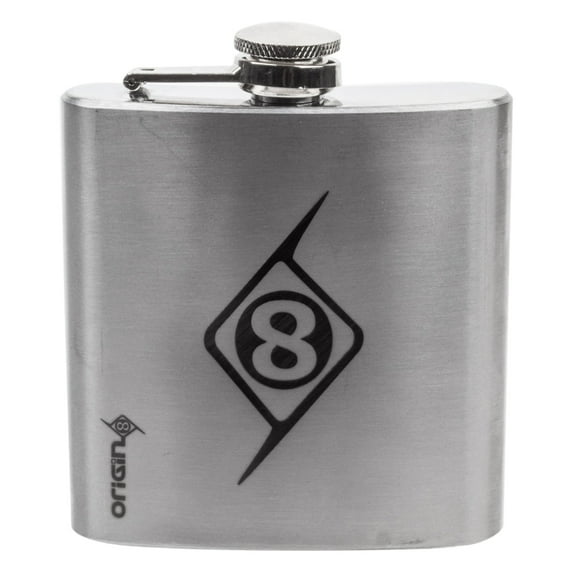Origin8 Flask 6oz. Flask Silver Stainless Steel Construction, Leak-Proof