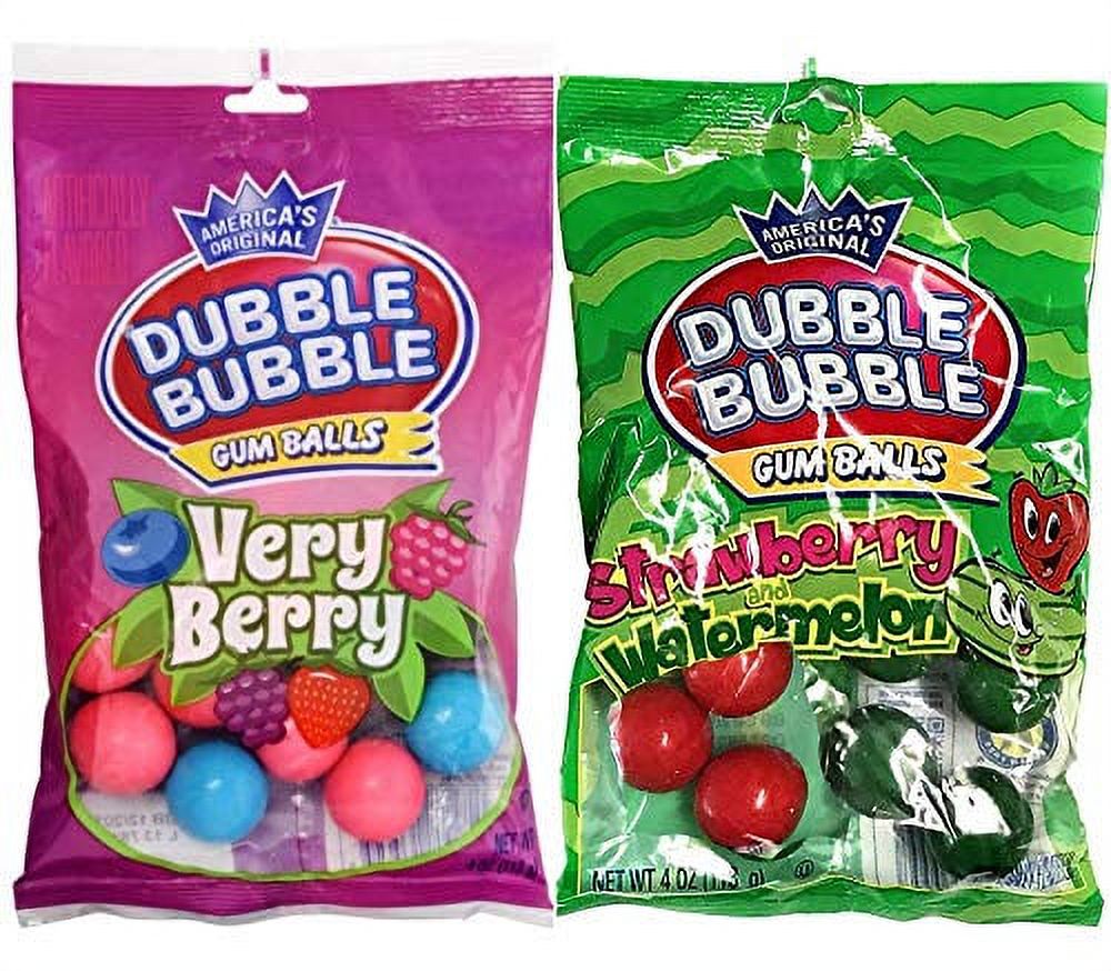 ORIGINAL BUBBLE VERY BERRY GUM AND BUBBLE STRAWBERRY AND WATERMELON GUM