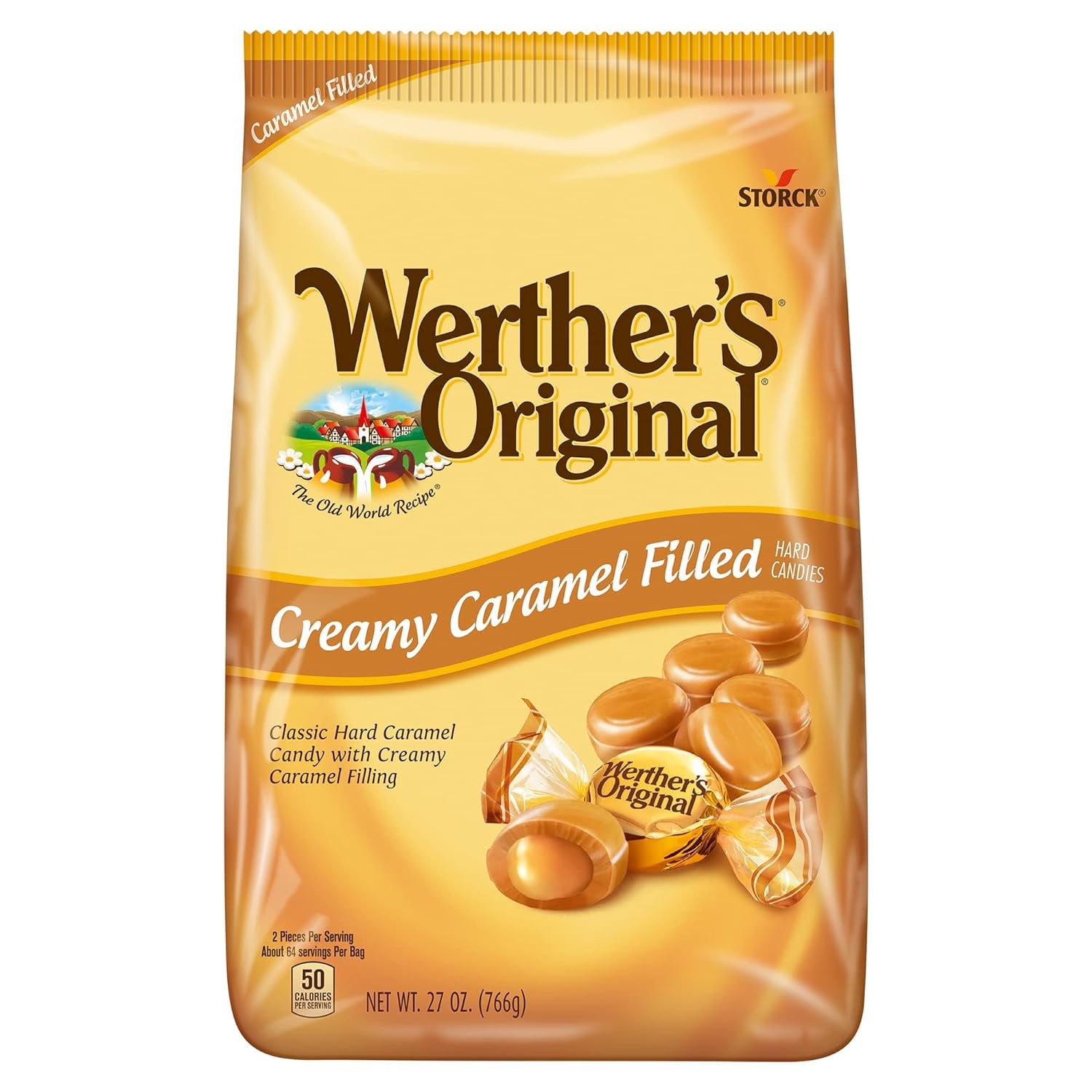 ORIGINAL | CREAMY CARAMEL FILLED | Individually Wrapped Hard Candies | 2 Pack 27 oz Bag