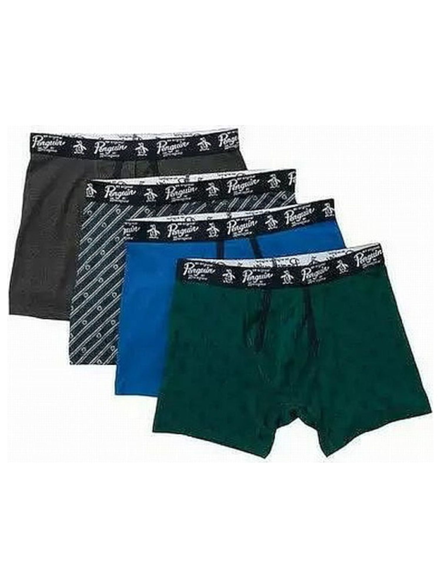 ORIGINAL PENGUIN Intimates 4 Pack Black Boxer Brief Underwear M