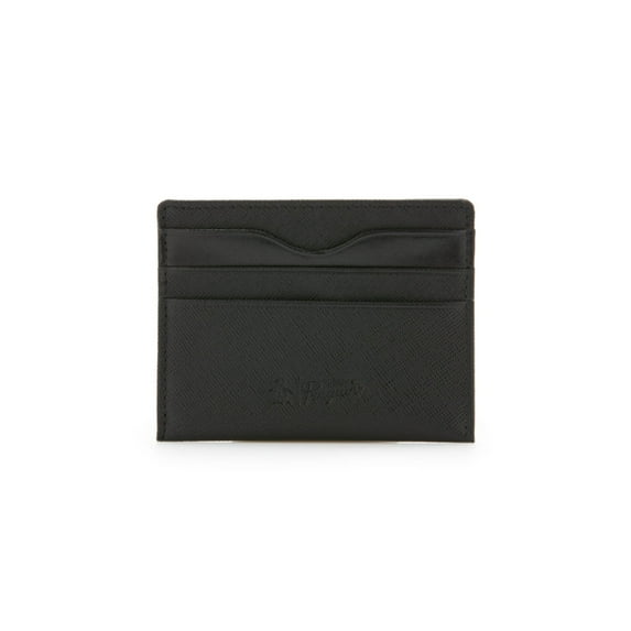 ORIGINAL PENGUIN Men's Black Saffiano Logo Leather Card Holder