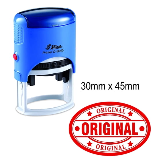 ORIGINAL Personalized Oval Rubber Stamp With Text Shiny Self Inking Rubber Stamp 30mm x 45mm