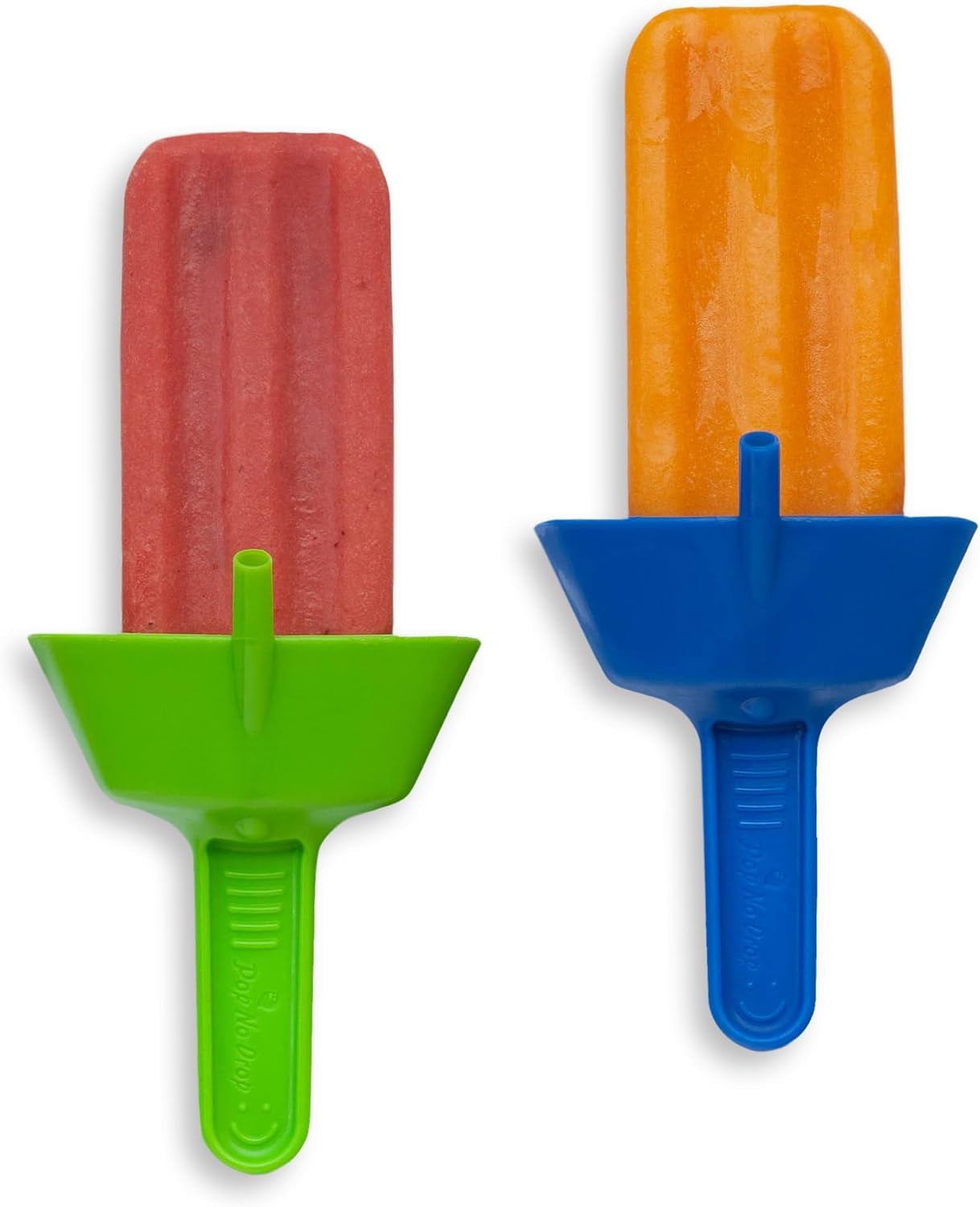 4-Pack Popsicle Holders With Straws - Mess Free Frozen Treat Catchers For Kids & Adults