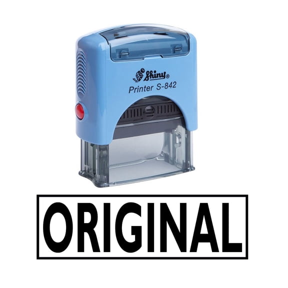 ORIGINAL Self Inking Rubber Stamp Custom Shiny Office Stationary Stamp