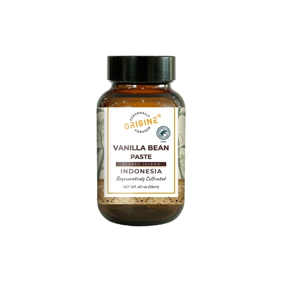 ORIGINE Pure Indonesian Vanilla Bean Paste (4 fl oz) | Non-GMO, Kosher, Rainforest Alliance Certified