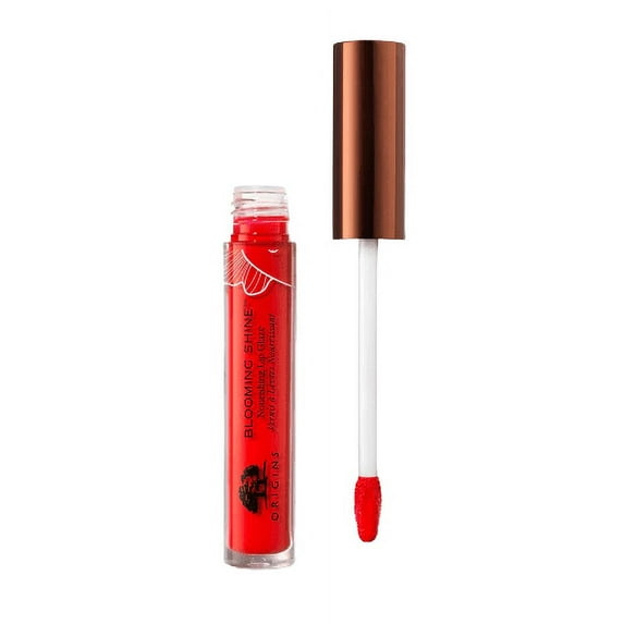 ORIGINS LIP GLOSS 0.09 OZ SCARLET ROSE ORIGINS/BLOOMING SHINE LIP GLAZE 05-SCARLET ROSE 0.09/2.6ML