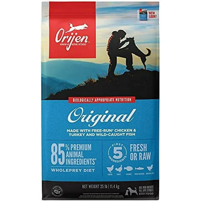 ORIJEN Dog Original Recipe 25lb High Protein Grain Free Dry Dog Food Packaging May Vary Grain Free Food Original 25 Pound Pack of 1