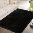 thumbnail image 1 of ORINOVA Black Fuzzy Faux Sheepskin Shaggy Fur Rugs For Bedroom Machine Washable Furry Rug 4x6 Area Rugs For Nursery Decor, 1 of 8
