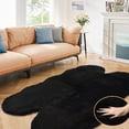 thumbnail image 1 of ORINOVA Black Machine&nbsp;Washable Furry Plush Area Rugs For&nbsp;Living&nbsp;Room Faux&nbsp;Rabbit&nbsp;Shag Fur&nbsp;Rug&nbsp;For&nbsp;Bedroom Rug 4x6 Nursery Rug, 1 of 9