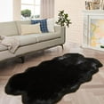 thumbnail image 1 of ORINOVA Black Shag Faux Fur 4x6 Area Rugs For Bedroom Washable Fuzzy Sheepskin Fur Rug For Living Room Nursery Rug, 1 of 9